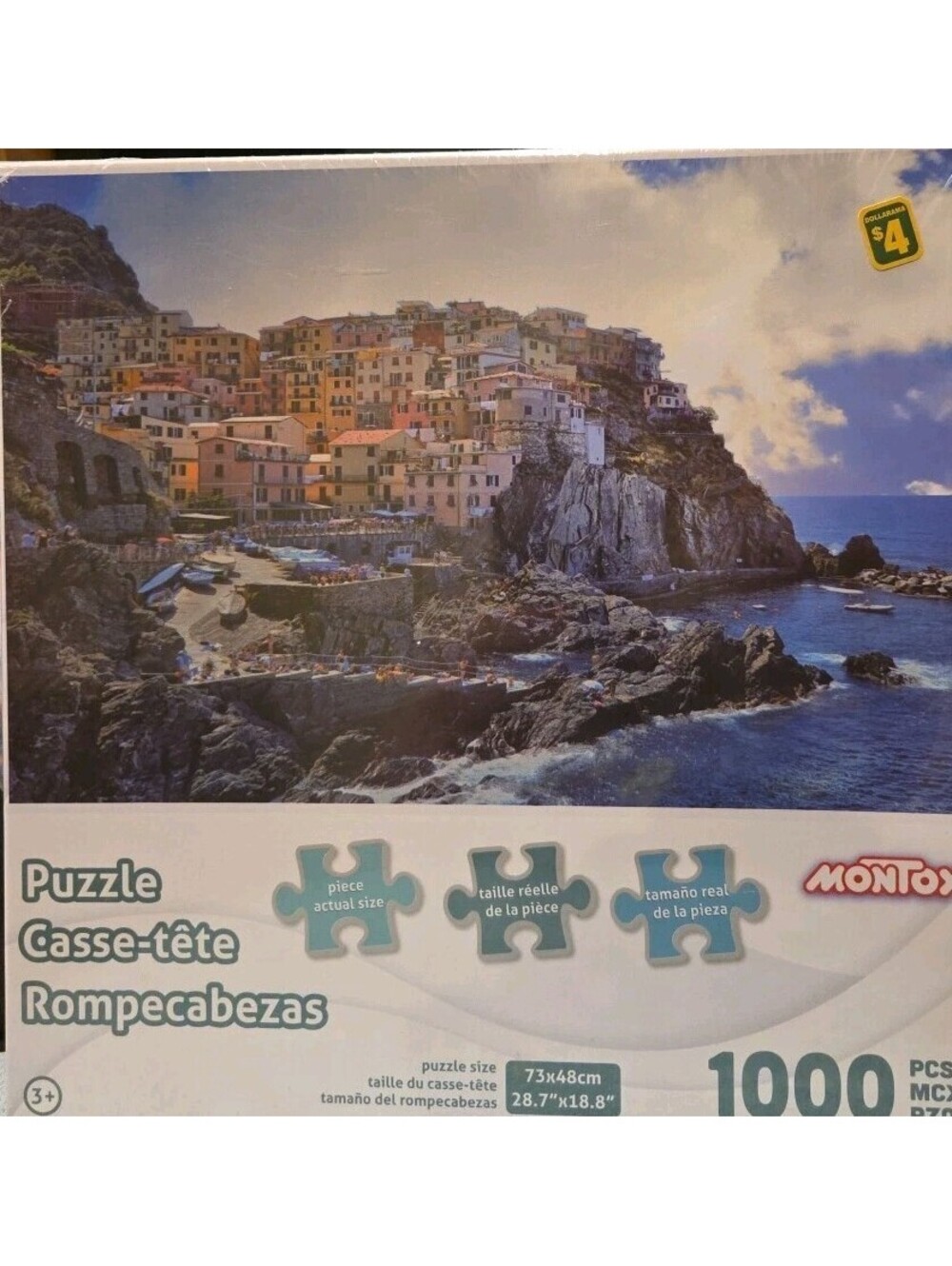 Montoy Cinque Terre, Italy Jigsaw Puzzle 1000 Pieces.  New Unopened Box